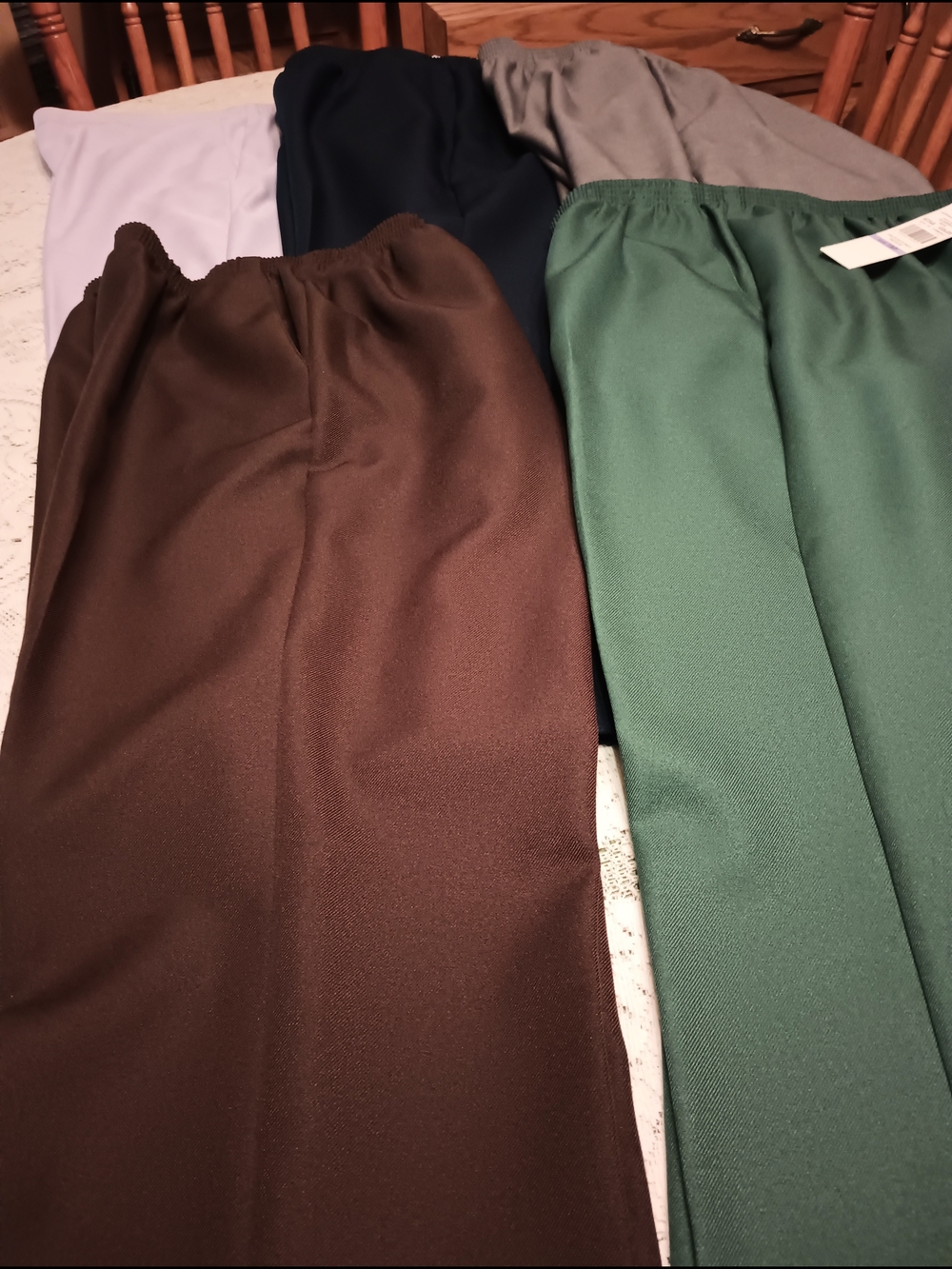 Alfred Dunner Women's Pants Lot in Brown, Green, Navy, Gray, Lavender